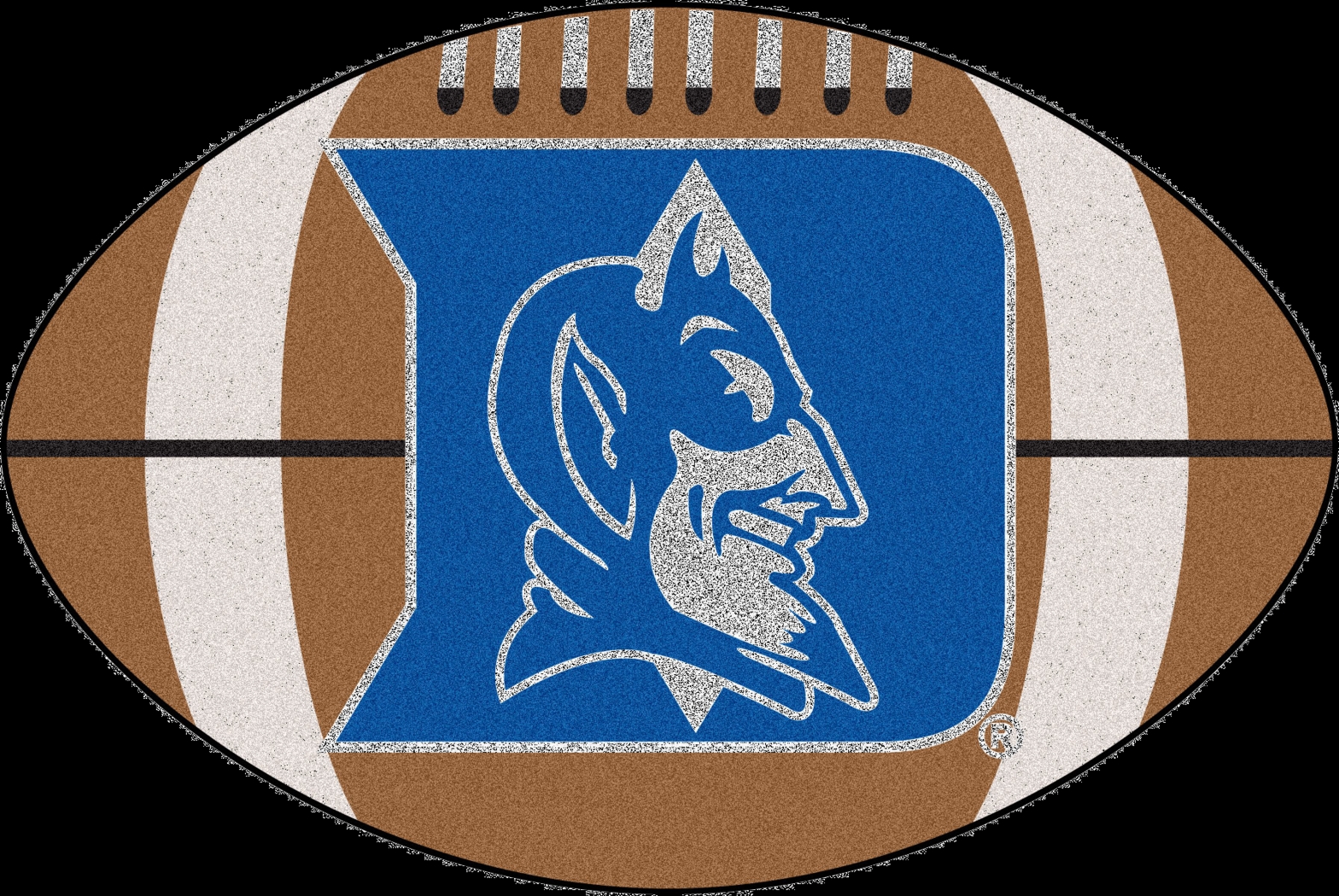 NCAA Football Mascot Duke University 1'6" x 1'10" Rug - Thumbnail - Image 1