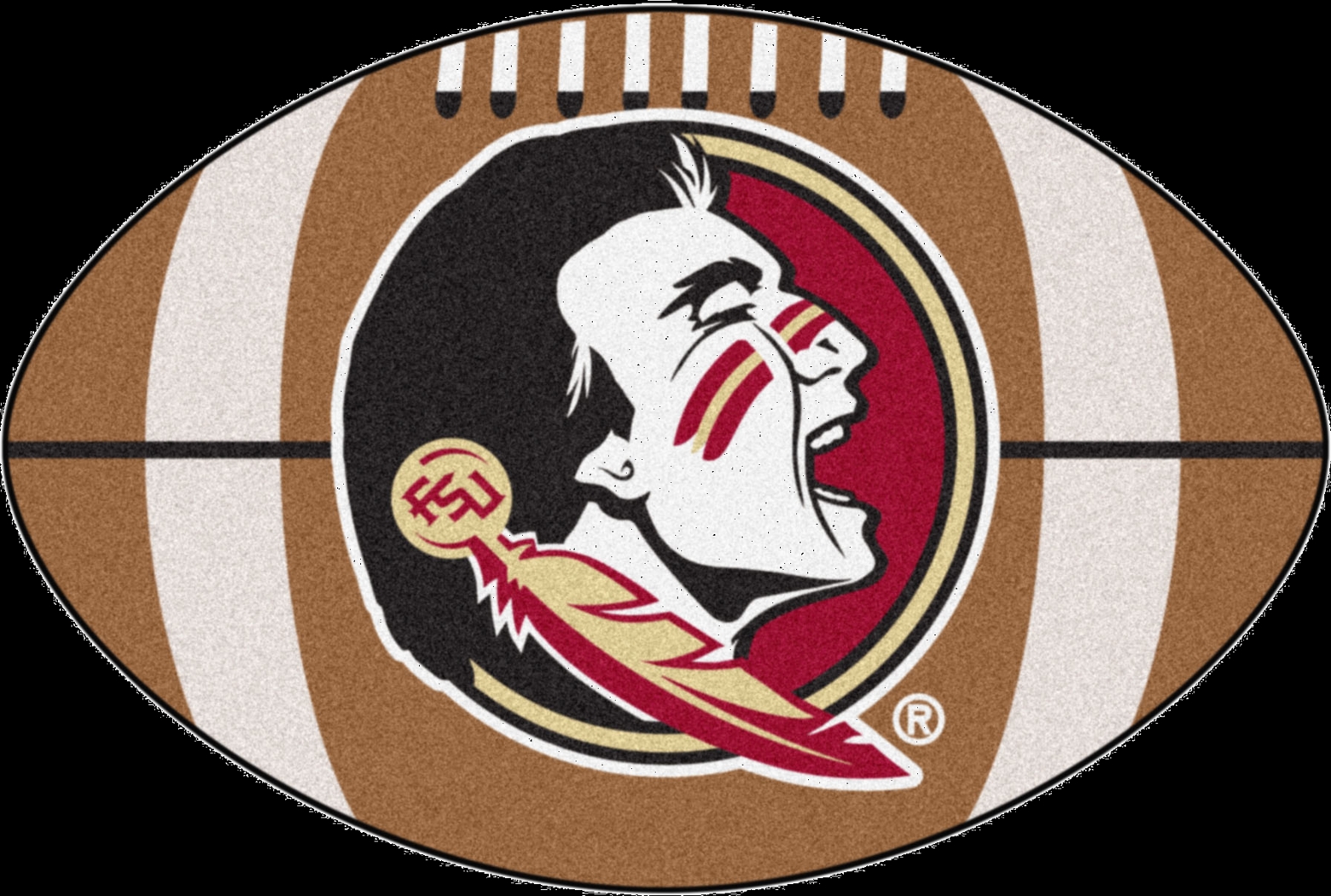 NCAA Football Mascot Florida State University 1'6" x 1'10" Rug - Thumbnail - Image 1