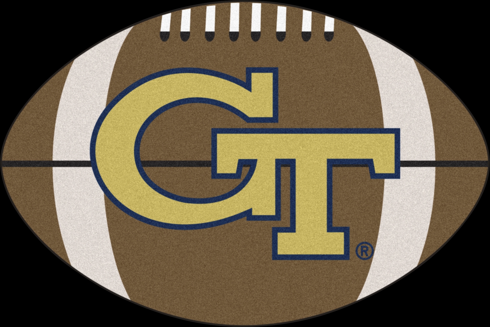 NCAA Football Mascot Georgia Tech 1'6" x 1'10" Rug - Thumbnail - Image 1
