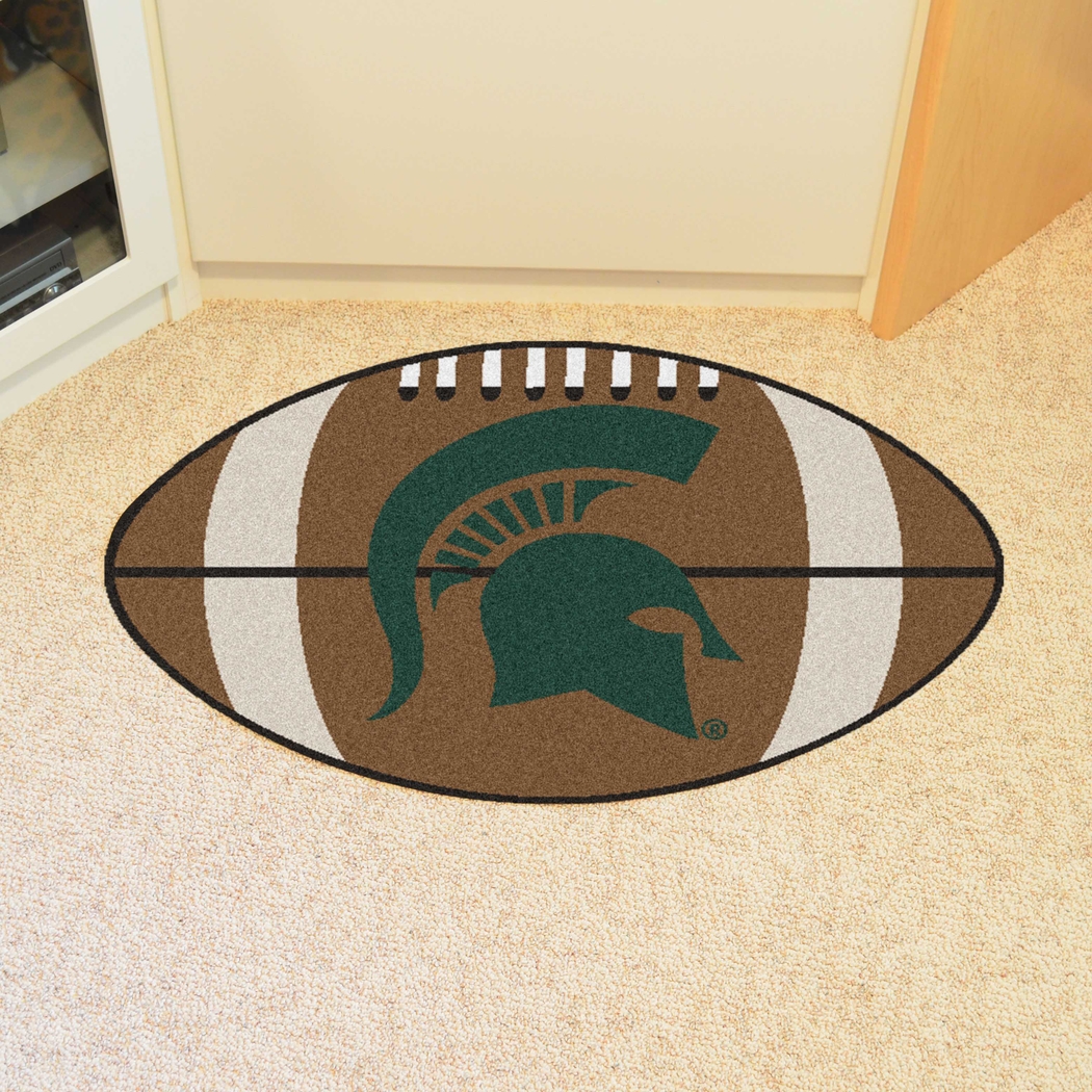NCAA Football Mascot Michigan State University 1'6" x 1'10" Rug - Thumbnail - Image 2