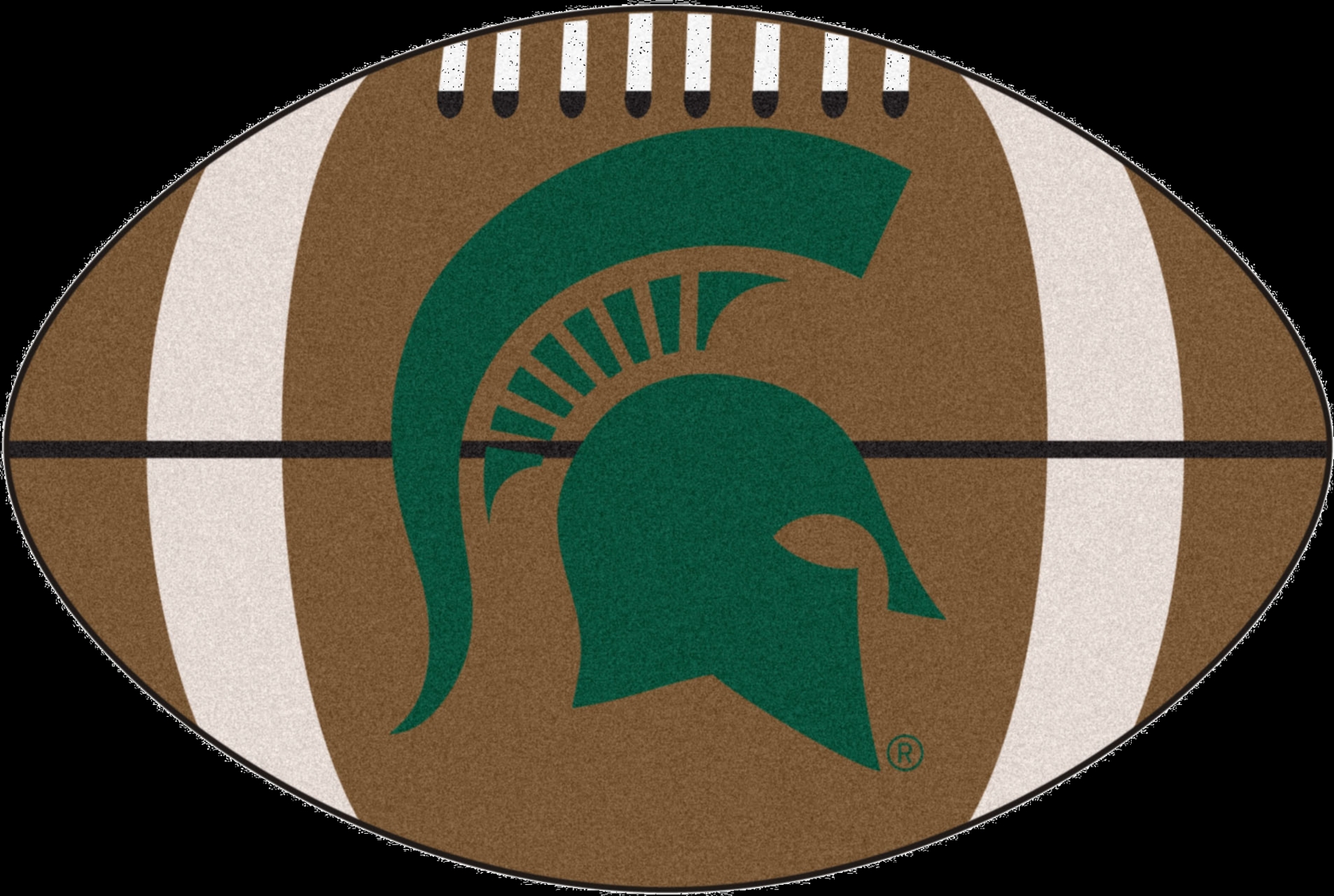 NCAA Football Mascot Michigan State University 1'6" x 1'10" Rug - Thumbnail - Image 1