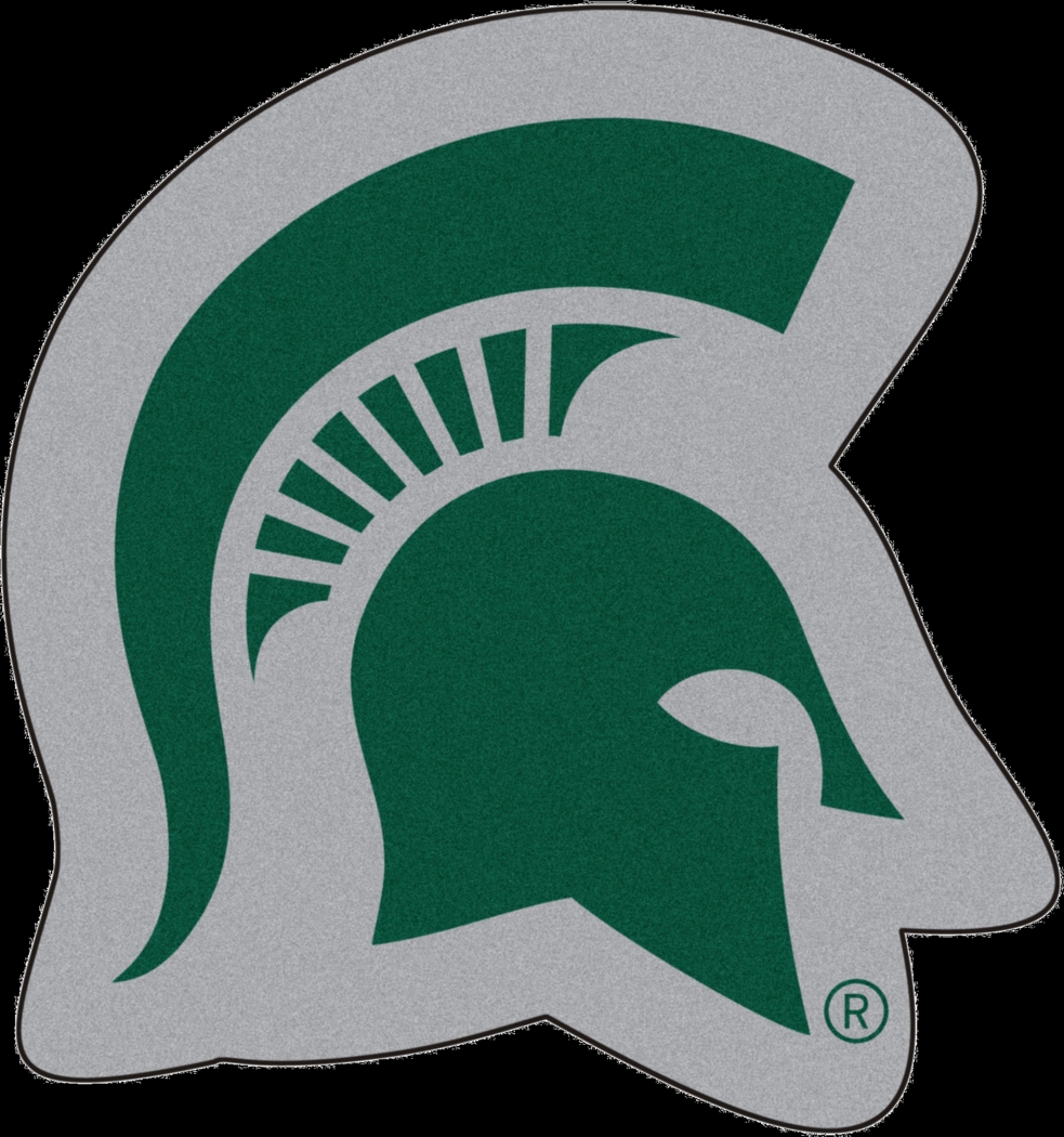 NCAA Football Mascot Michigan State University 1'6" x 2' Rug - Thumbnail - Image 1