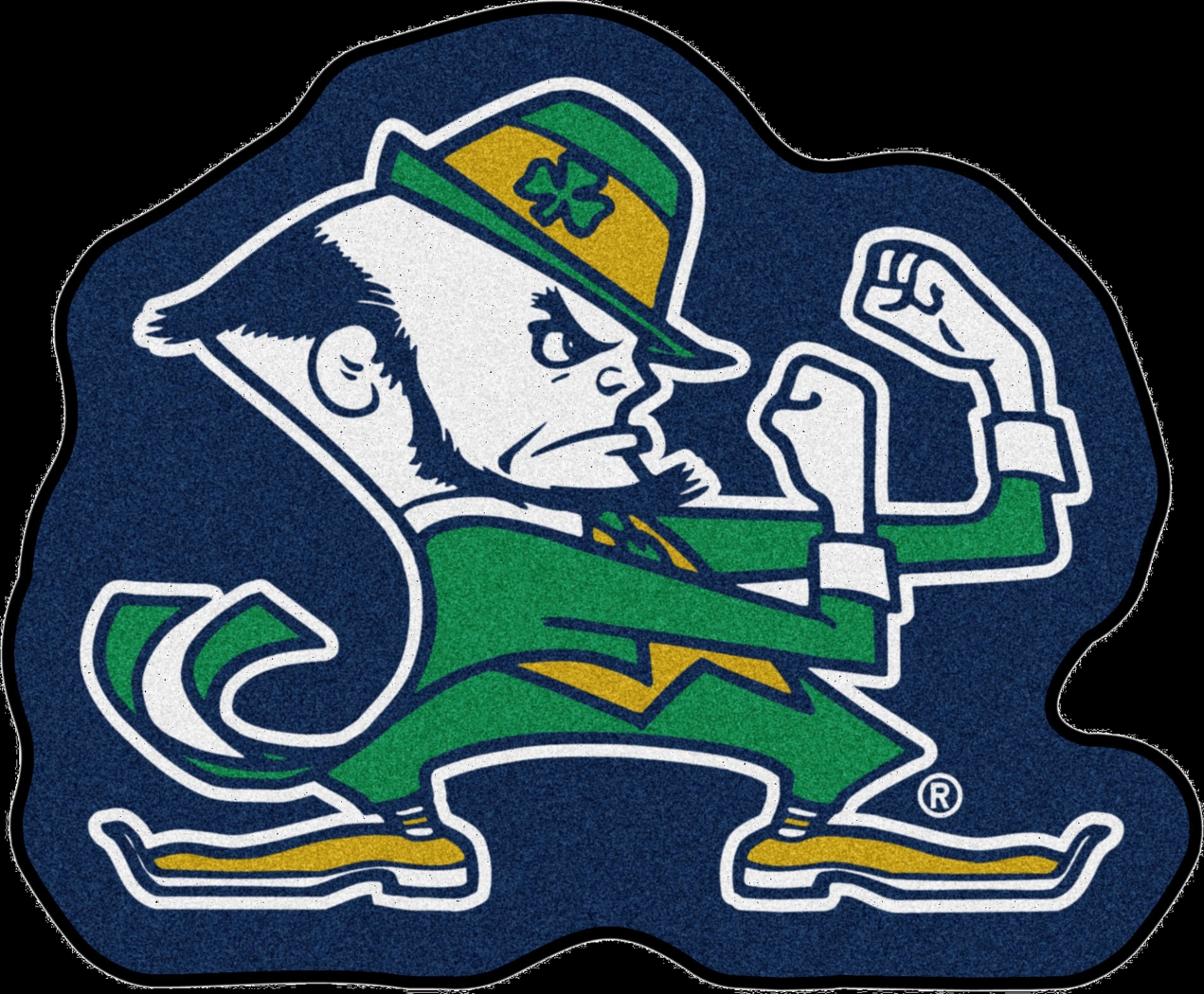 NCAA Football Mascot Notre Dame 1'6" x 2' Rug - Thumbnail - Image 1