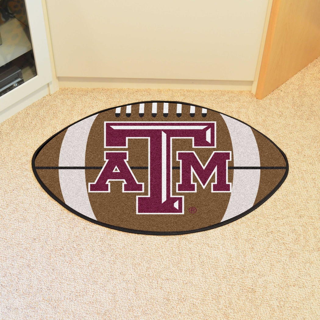 NCAA Football Mascot Texas A&M University 1'6"x 1'10" Rug - Thumbnail - Image 2