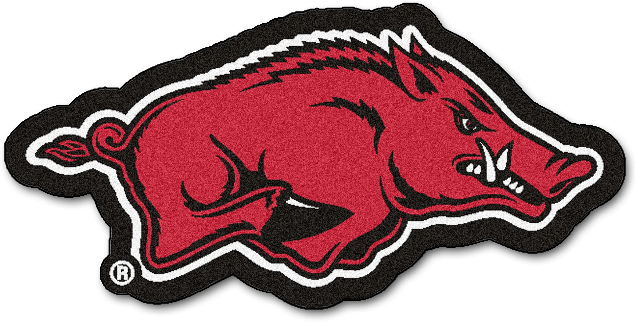 NCAA Football Mascot University of Arkansas 1'6" x 2' Rug - Thumbnail - Image 1