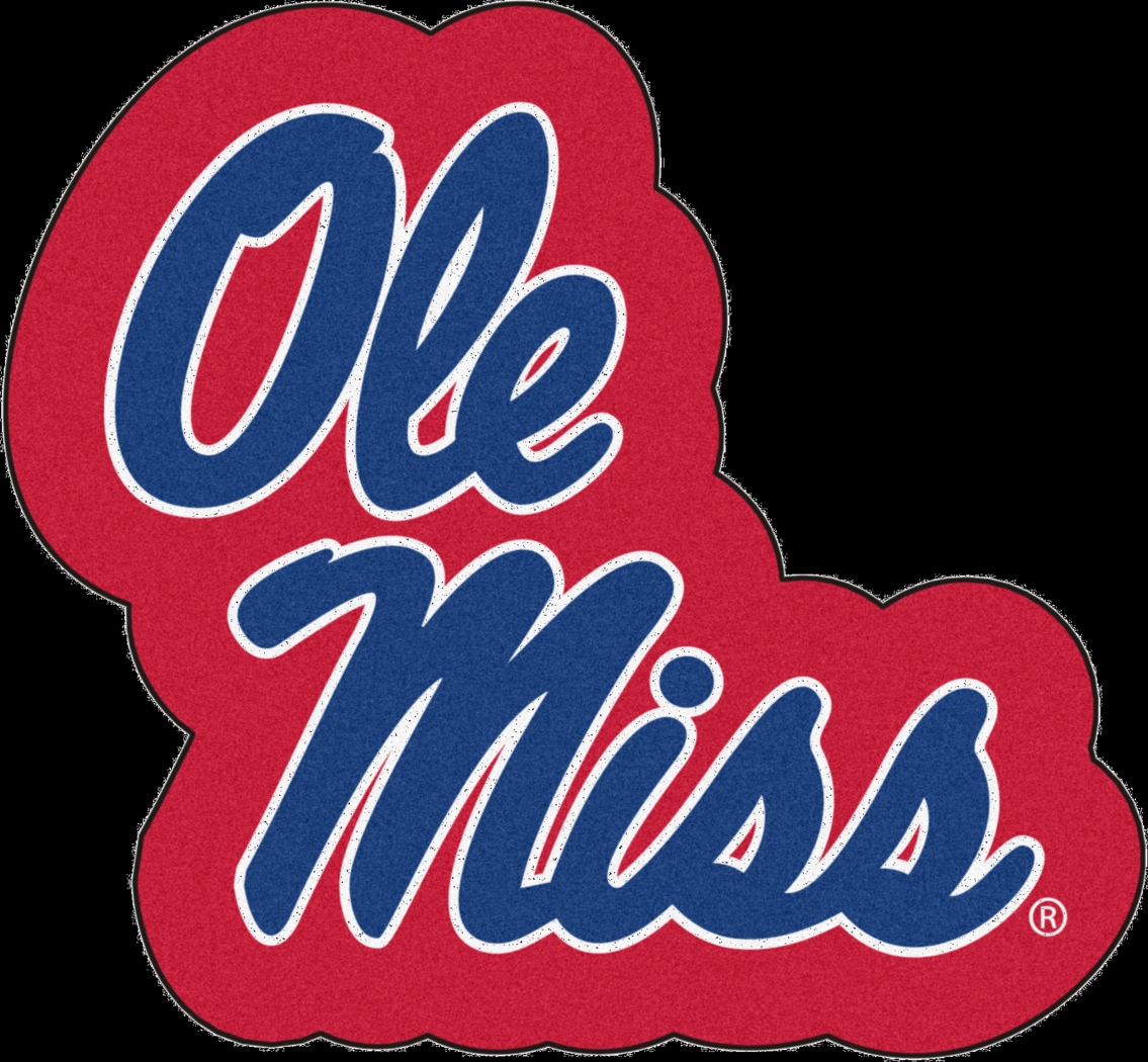 NCAA Football Mascot University of Mississippi 1'6" x 2" Rug - Thumbnail - Image 1