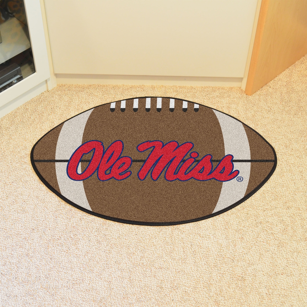 NCAA Football Mascot University of Mississippi (Ole Miss) 1'6" x 1'10" Rug - Thumbnail - Image 2