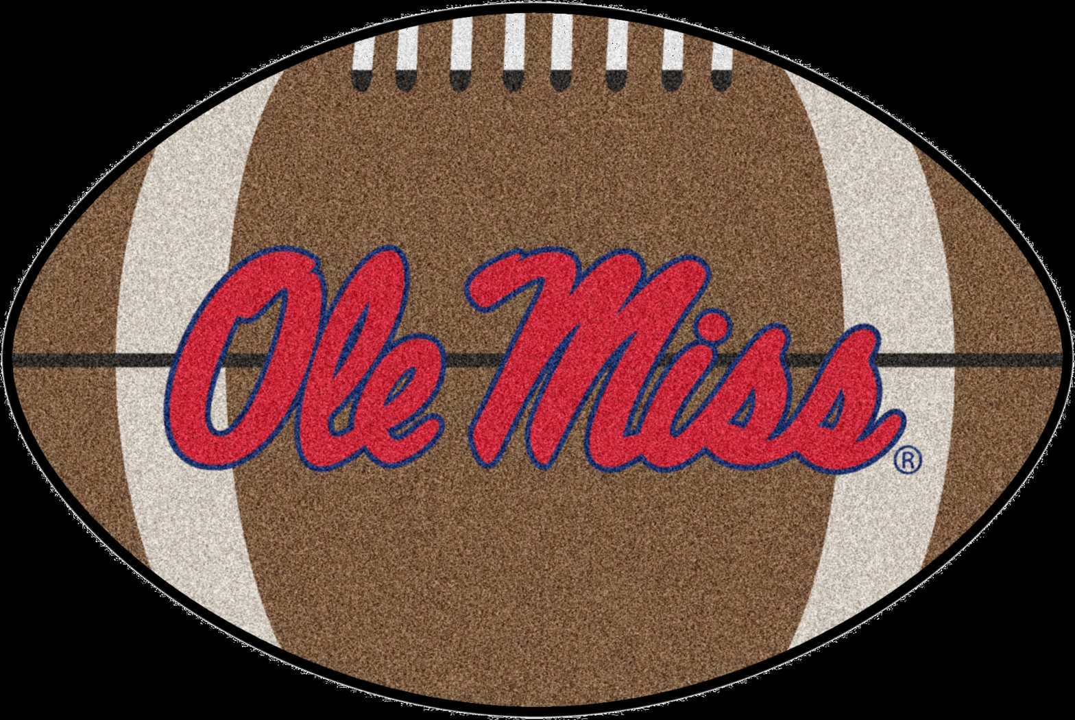 NCAA Football Mascot University of Mississippi (Ole Miss) 1'6" x 1'10" Rug - Thumbnail - Image 1