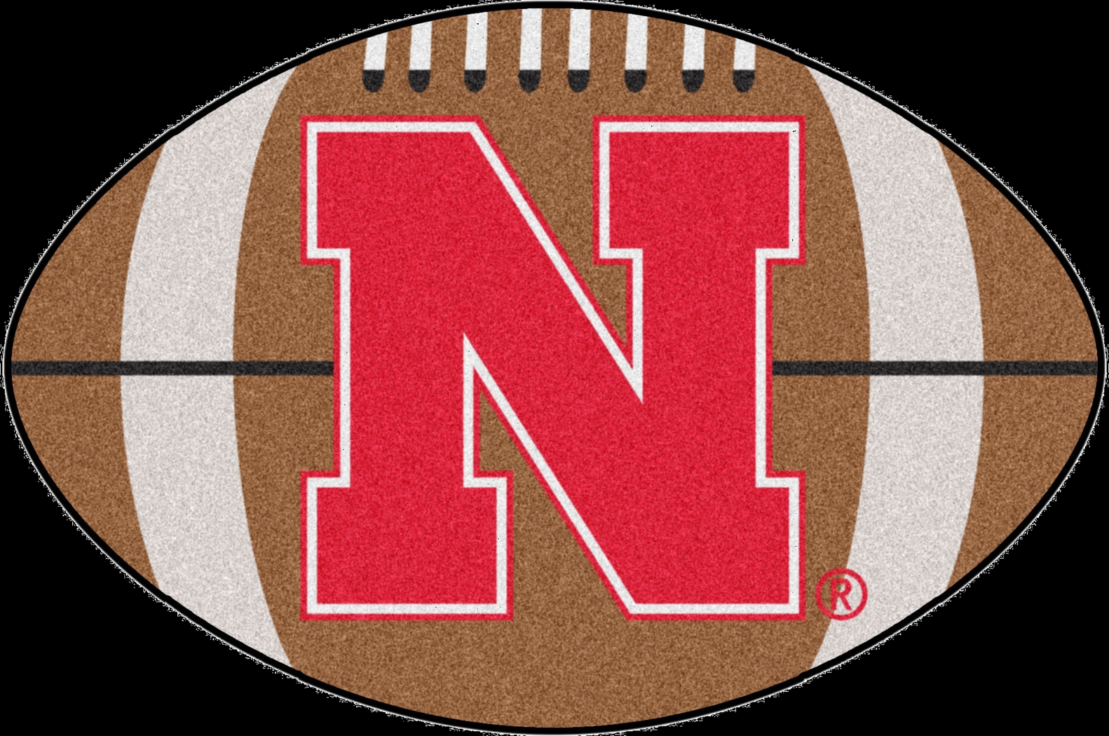 NCAA Football Mascot University of Nebraska 1'6" x 1'10" Rug - Thumbnail - Image 1