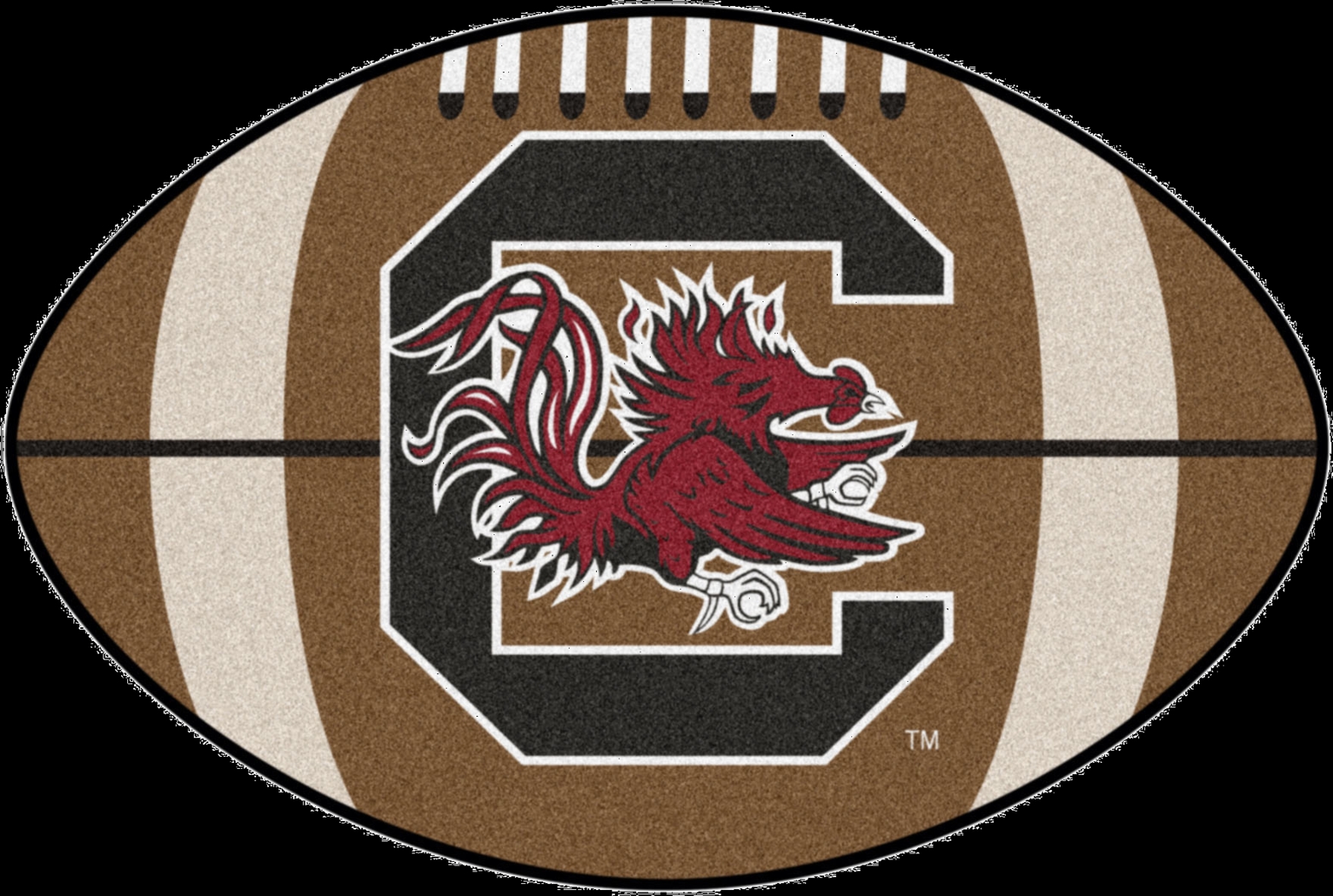 NCAA Football Mascot University of South Carolina 1'6" x 1'10" Rug - Thumbnail - Image 1