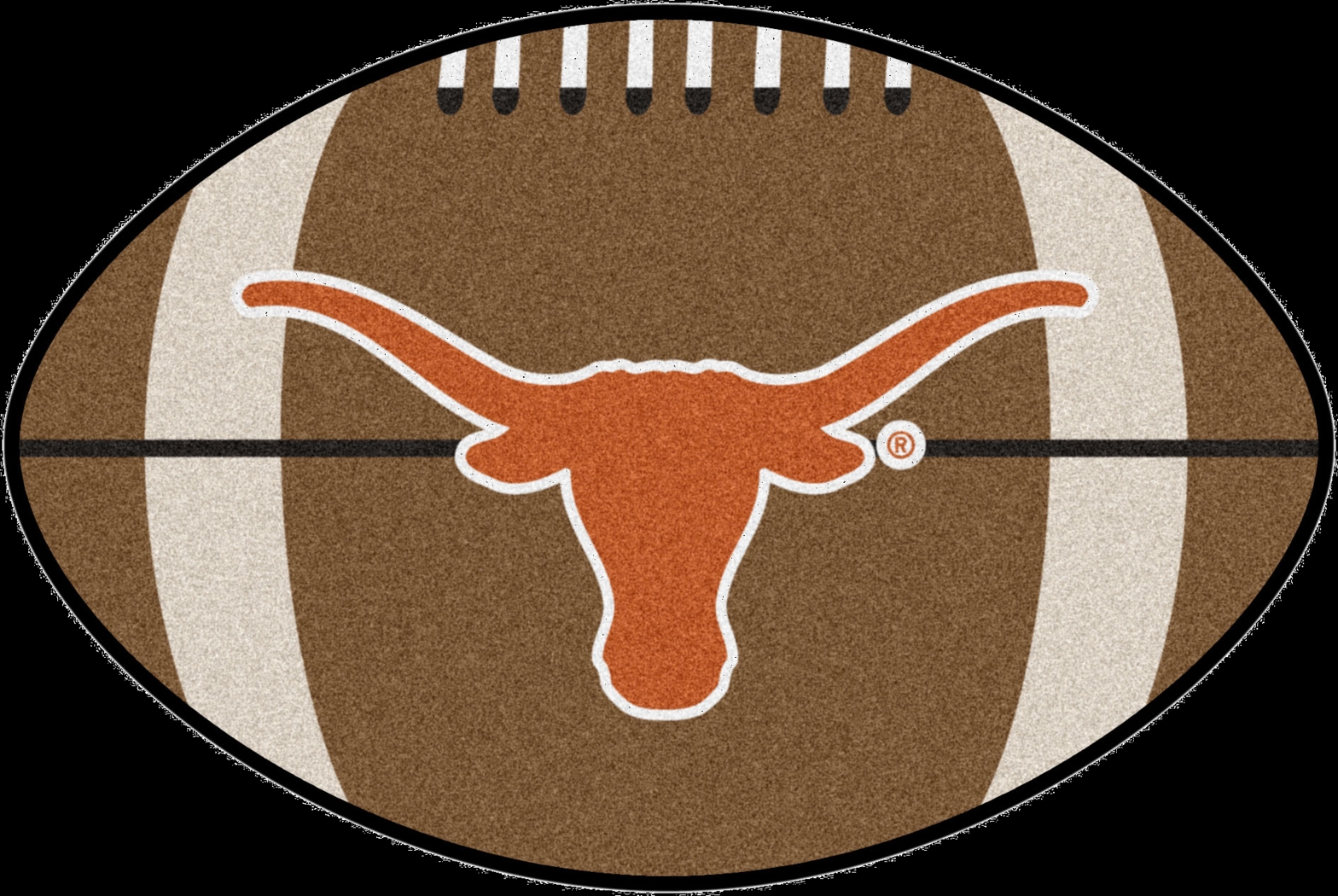 NCAA Football Mascot University of Texas 1'6" x 1'10" Rug - Thumbnail - Image 1