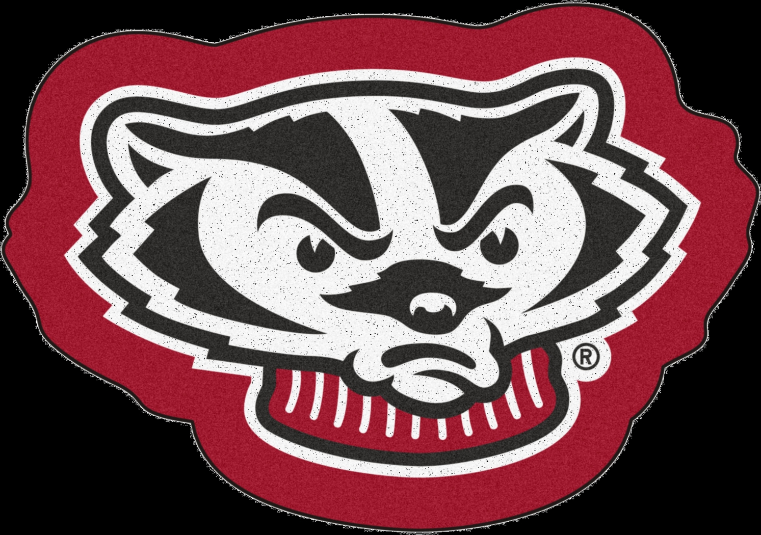 NCAA Football Mascot University of Wisconsin 1'6" x 2" Rug - Thumbnail - Image 1
