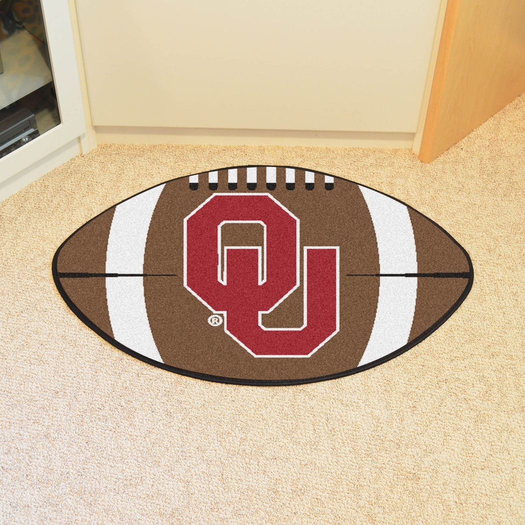NCAA Football Mascot University Oklahoma 1'6"x 1'10" Rug - Thumbnail - Image 2