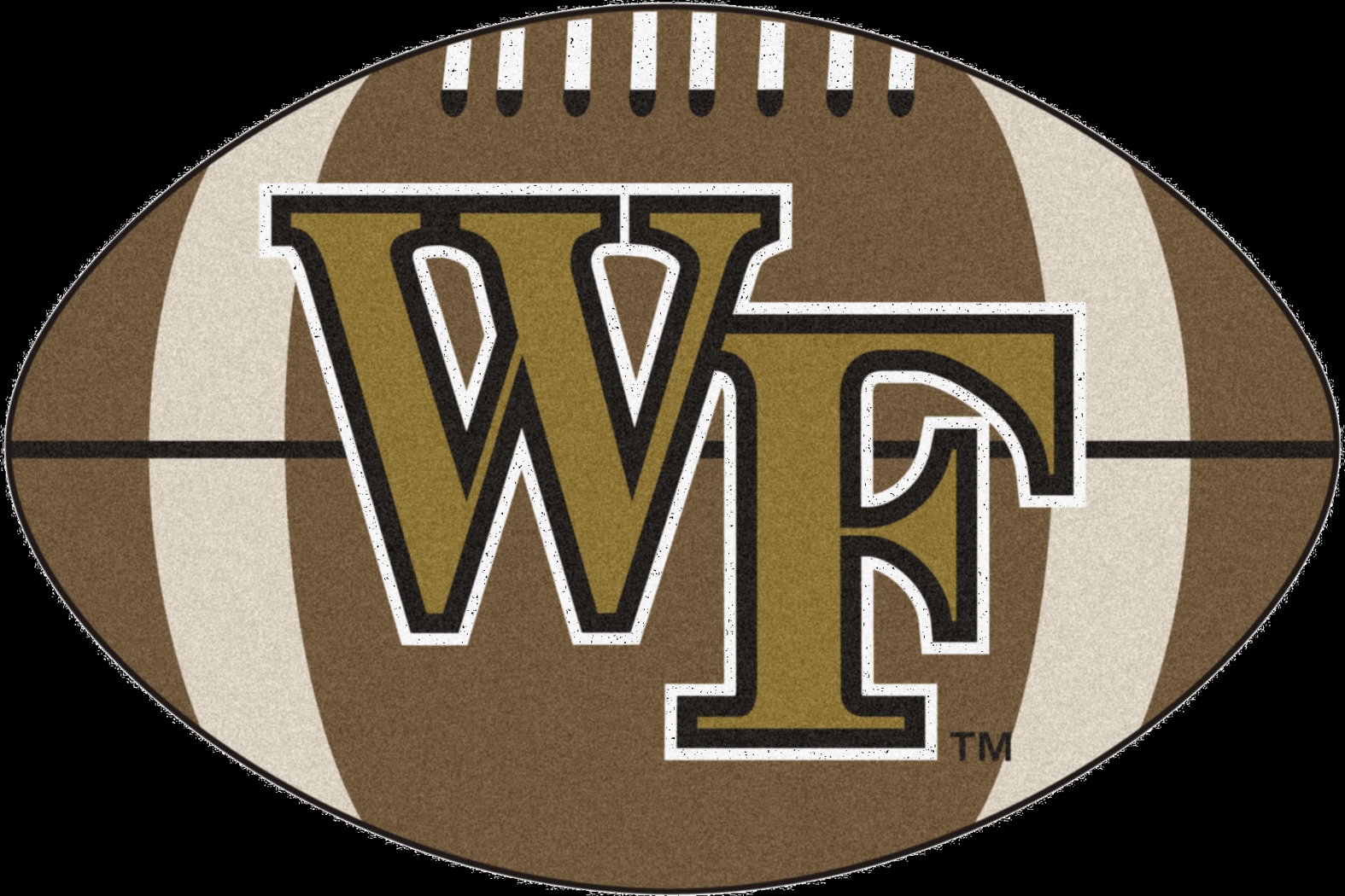 NCAA Football Mascot Wake Forest University 1'6" x 1'10" Rug - Thumbnail - Image 1