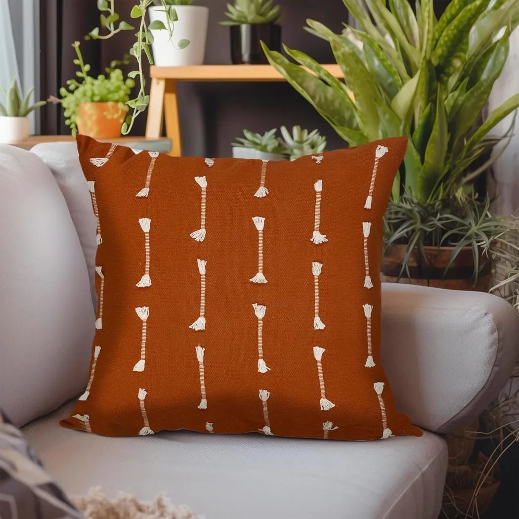 Ncube Brown Accent Pillow - Thumbnail - Image 2