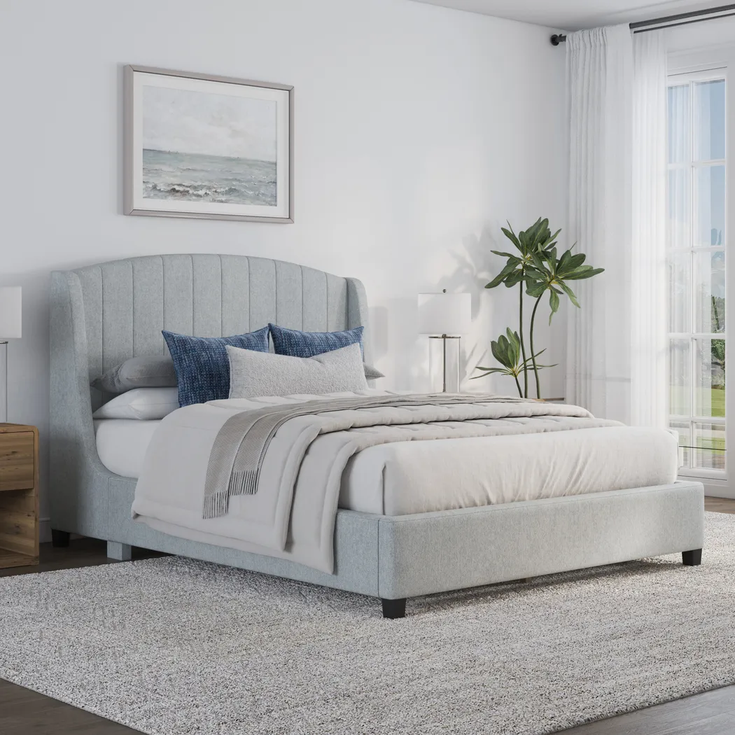 Neaera Gray Queen Bed - Thumbnail - Image 3