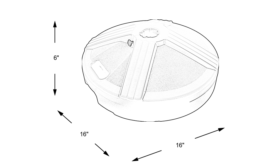 Dimension Image. Please refer to the Dimension Tab on this page for dimension details.