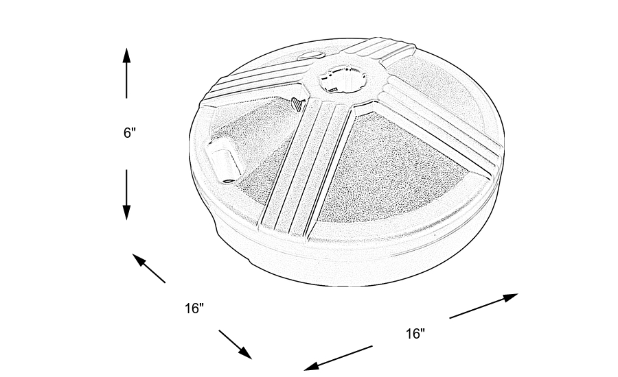 Dimension Image. Please refer to the Dimension Tab on this page for dimension details.