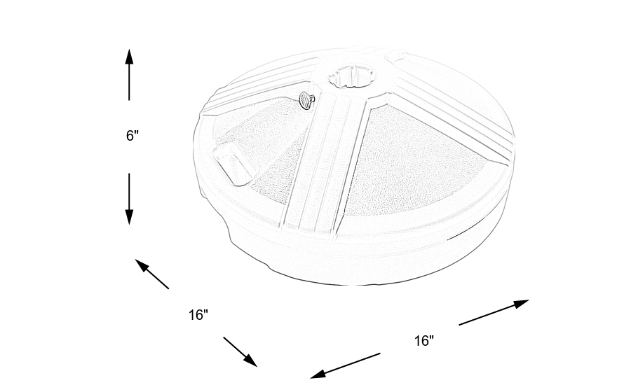 Dimension Image. Please refer to the Dimension Tab on this page for dimension details.