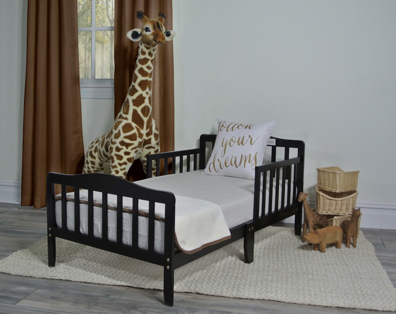 Kids Nealy Espresso Toddler Bed - Thumbnail - Image 2