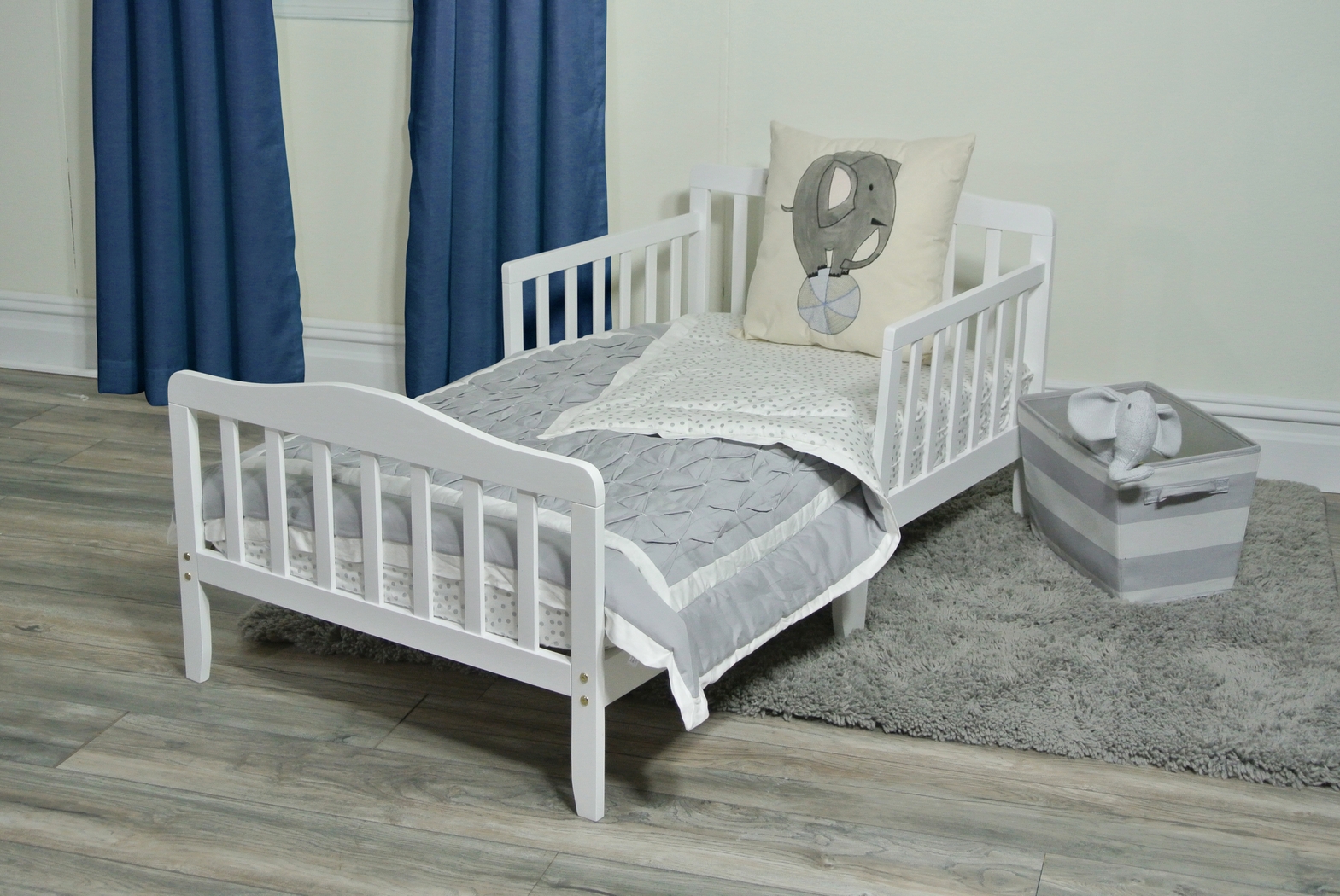 Kids Nealy White Toddler Bed - Thumbnail - Image 2
