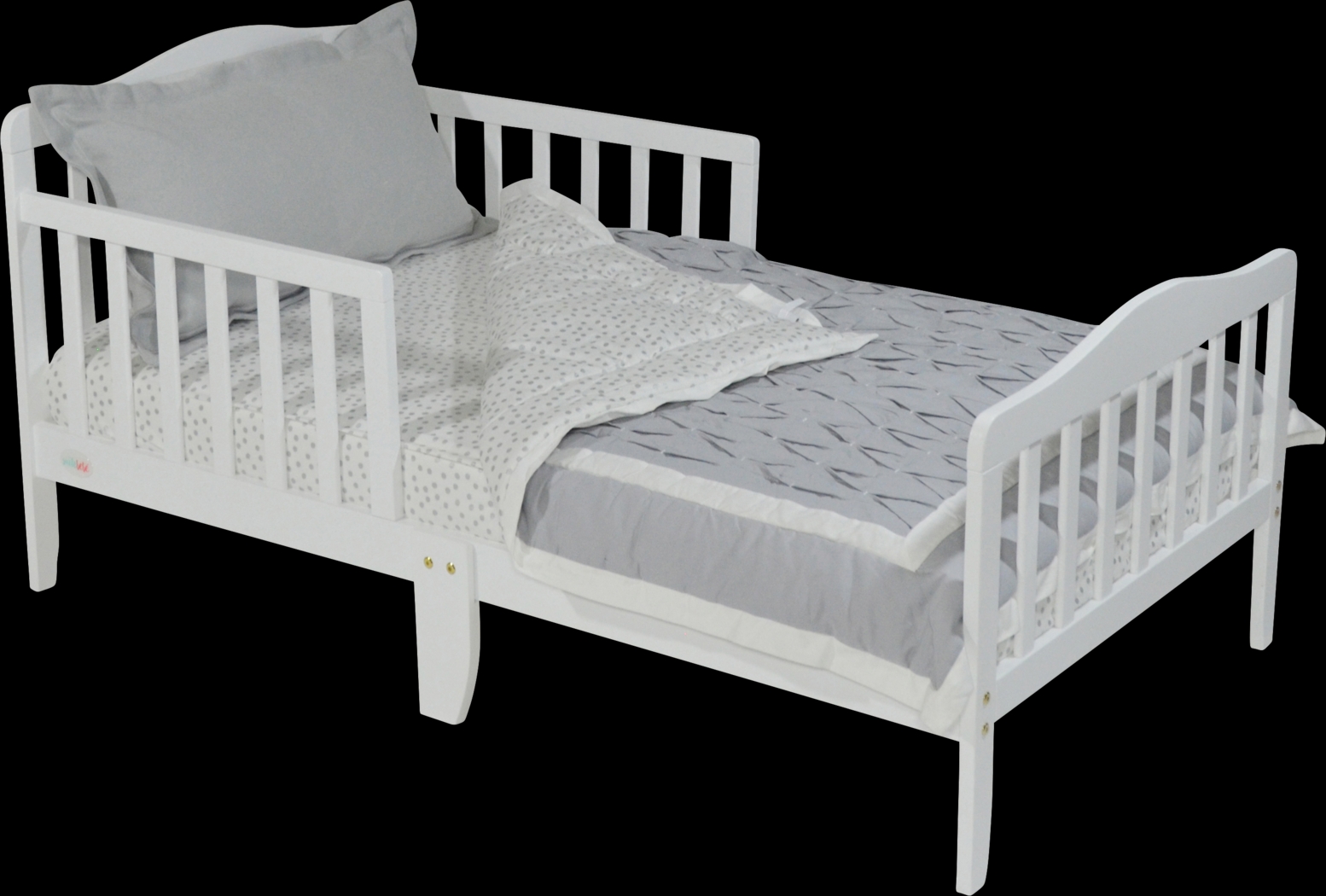 Kids Nealy White Toddler Bed - Thumbnail - Image 3