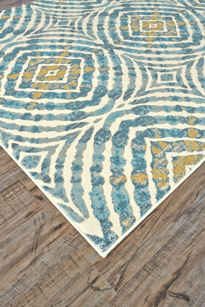 Neave Teal 5'3 x 7'6 Rug - Thumbnail - Image 4