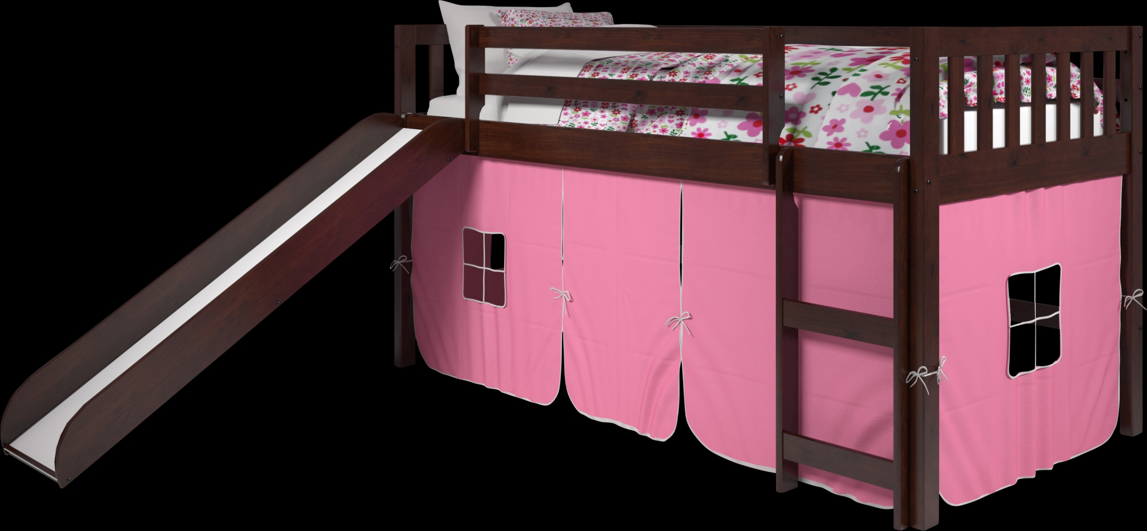 Nebrentwood Pink Twin Loft Bed - Thumbnail - Image 1