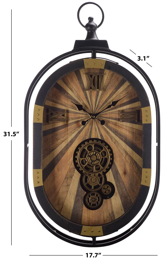 Nebroz Brown Wall Clock - Thumbnail - Image 3