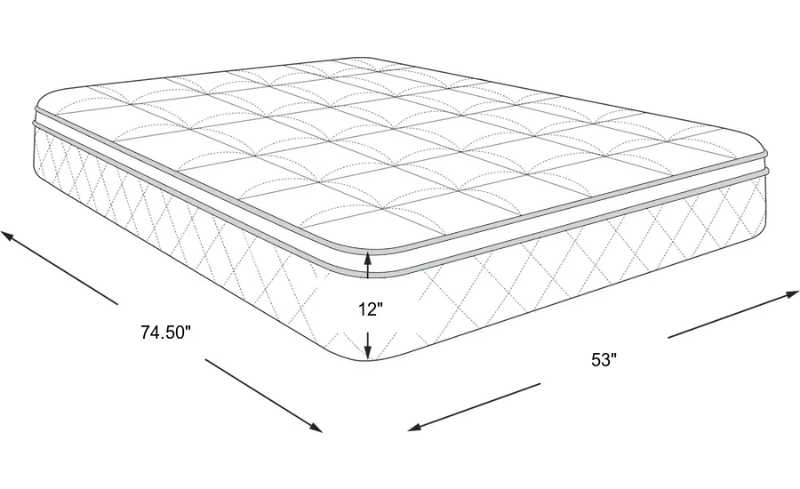 Dimension Image. Please refer to the Dimension Tab on this page for dimension details.