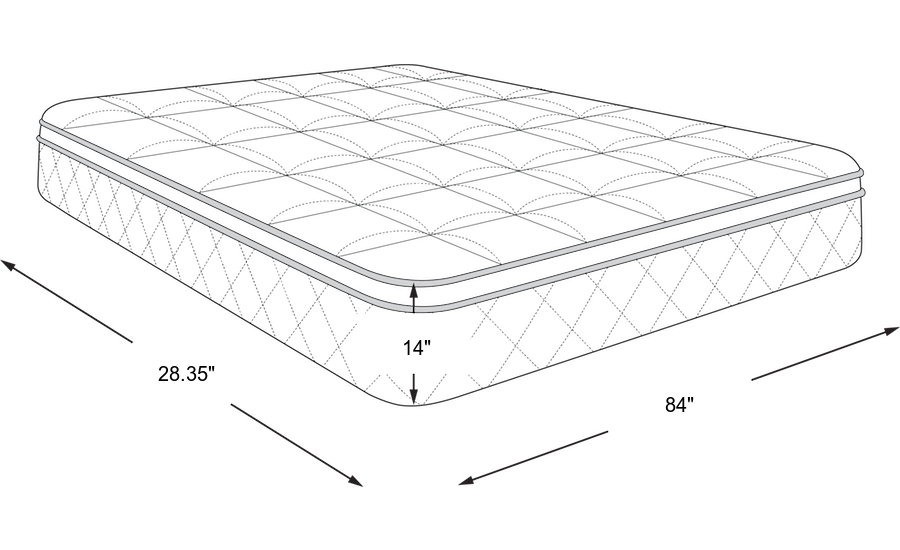 Dimension Image. Please refer to the Dimension Tab on this page for dimension details.