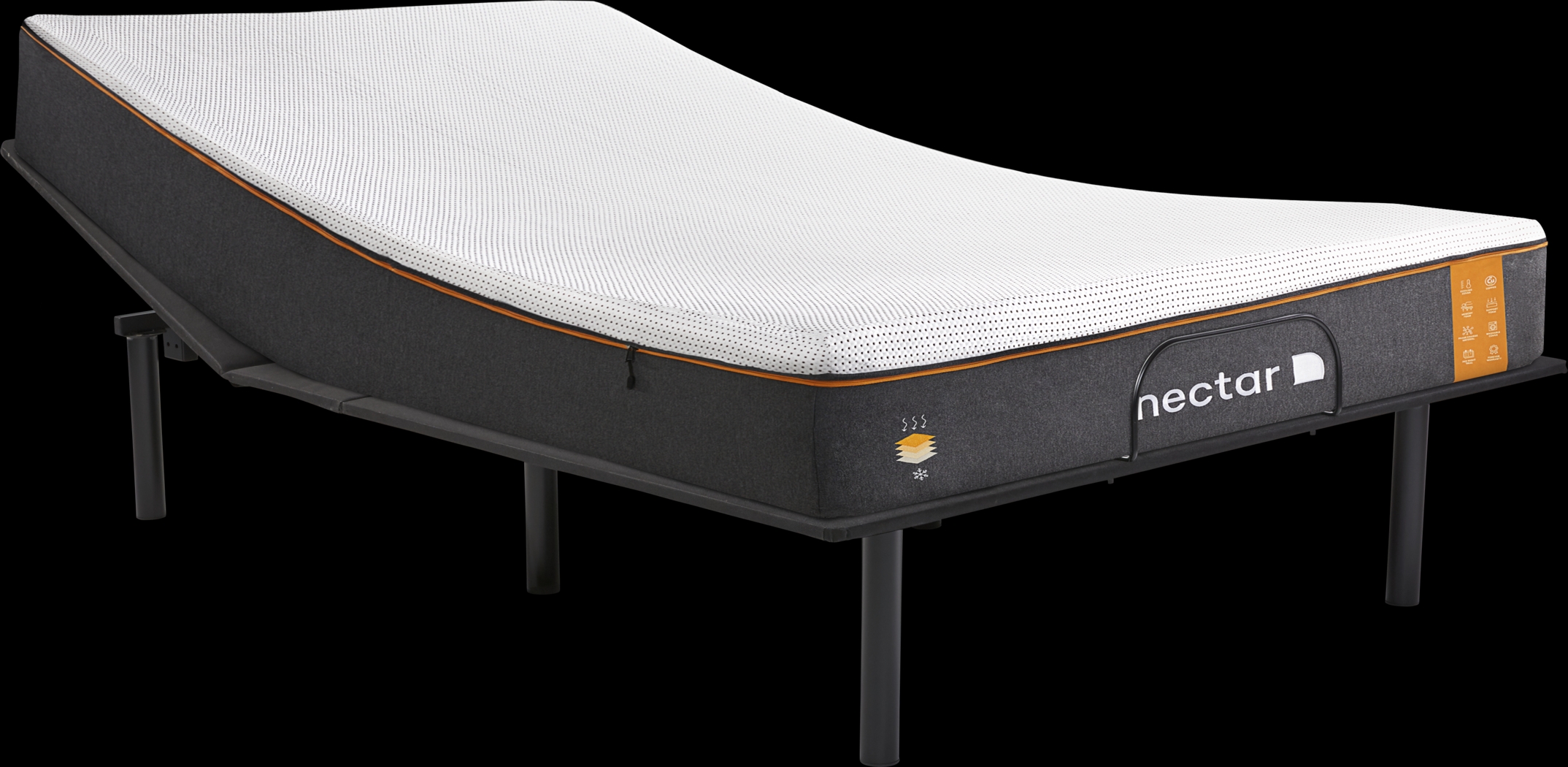 Nectar Premier Copper Queen Mattress with Head Up Only Base - Thumbnail - Image 1