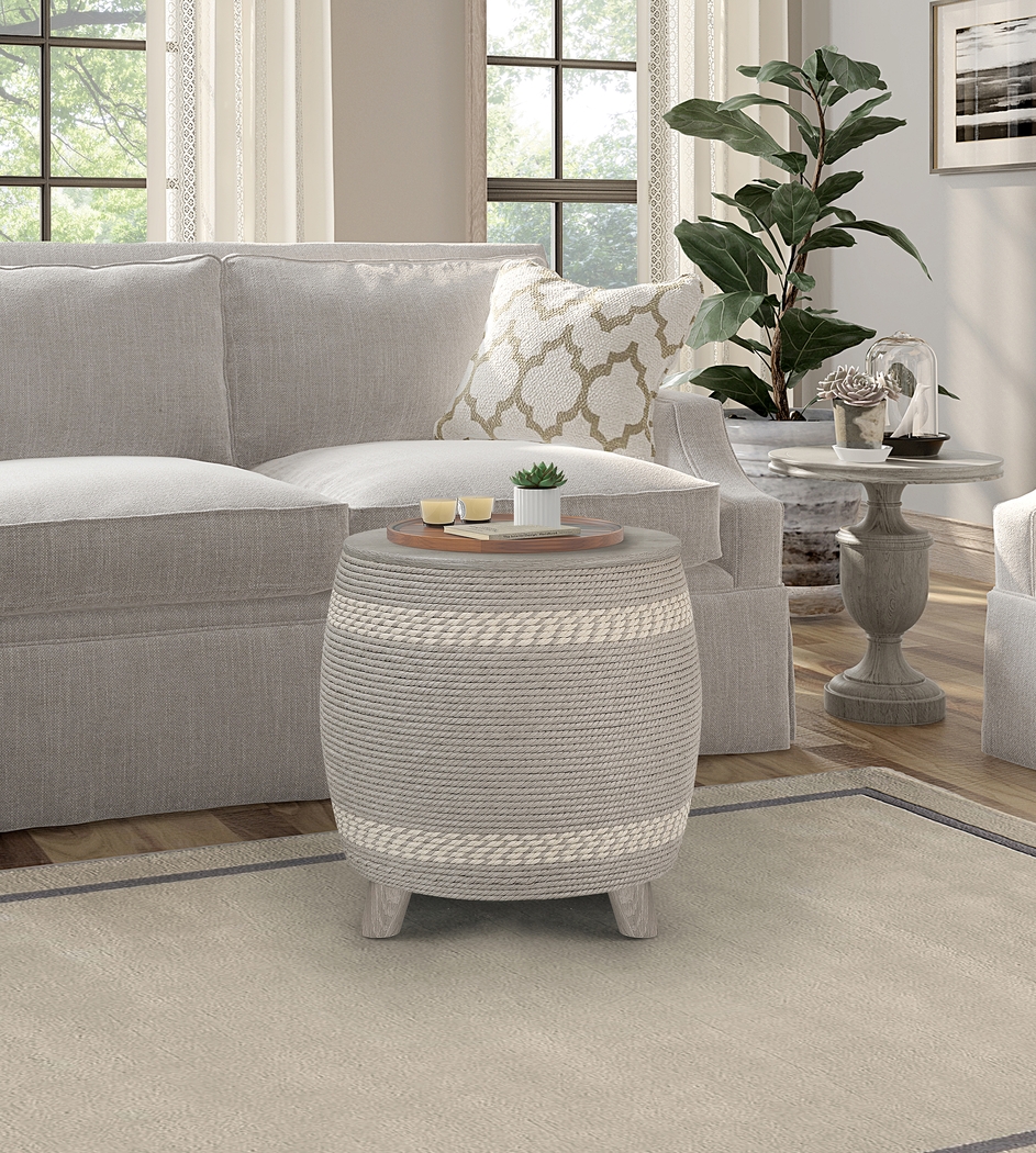 Nedali Gray Ottoman - Thumbnail - Image 2