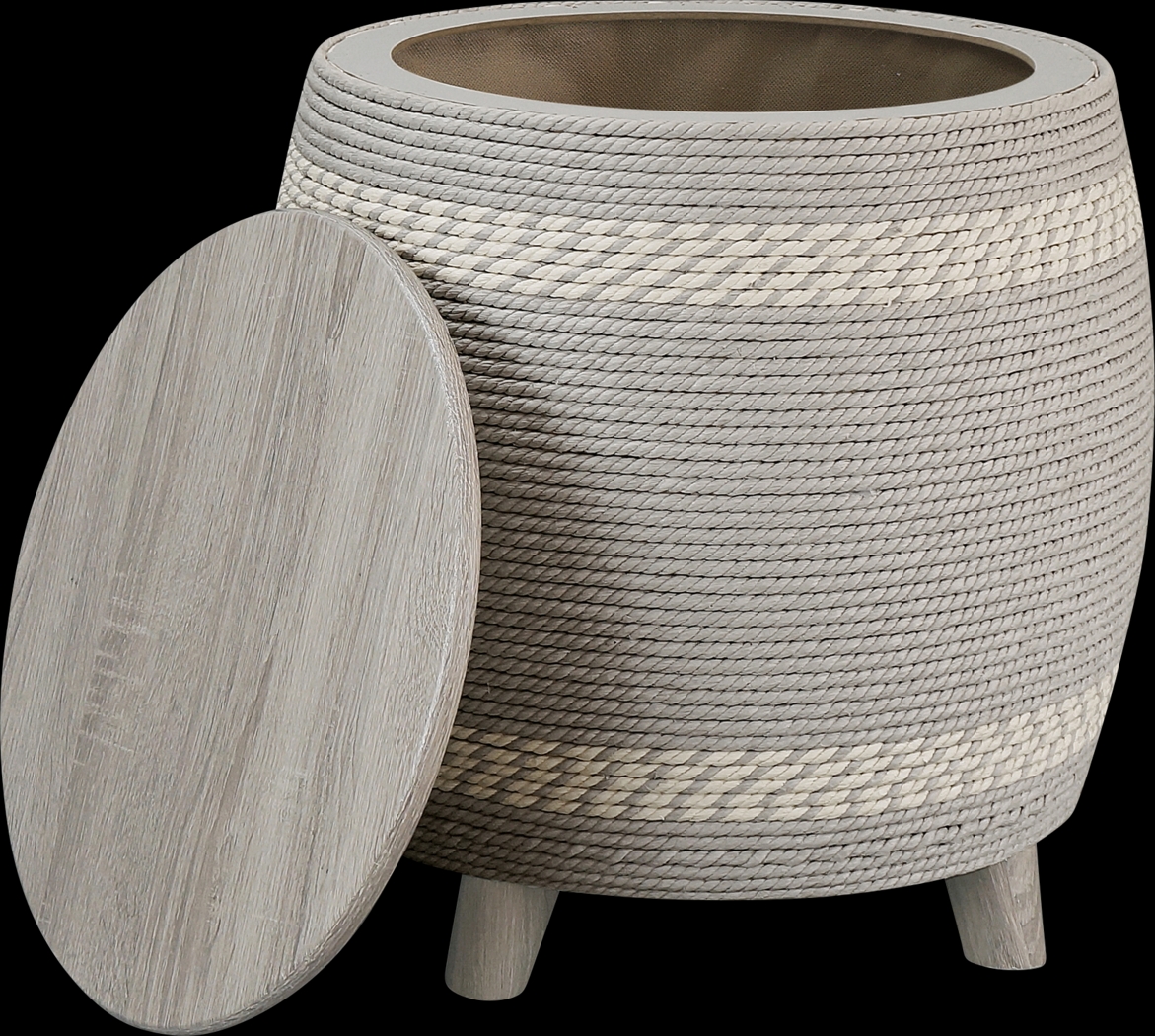 Nedali Gray Ottoman - Thumbnail - Image 3