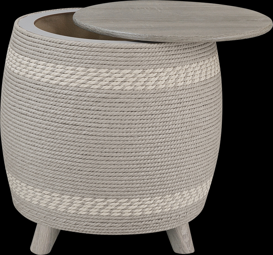 Nedali Gray Ottoman - Thumbnail - Image 4