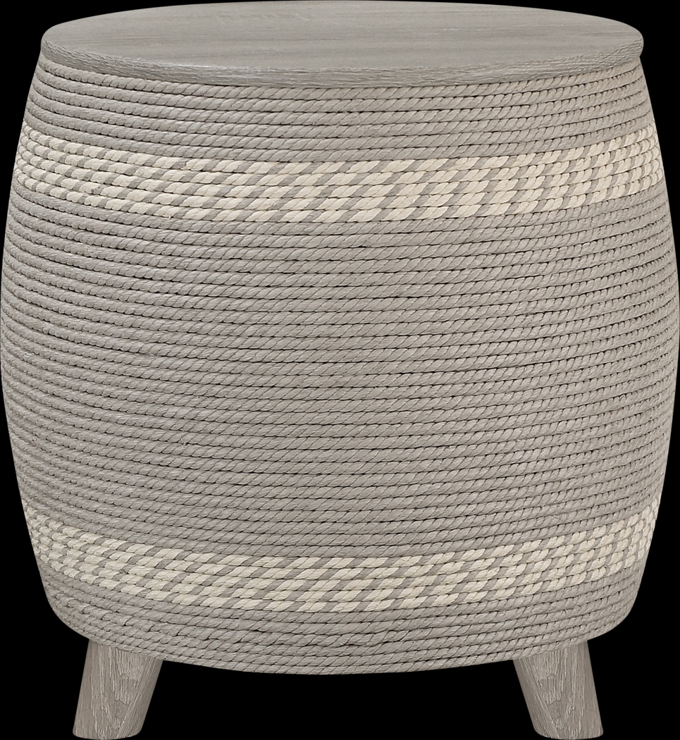 Nedali Gray Ottoman - Thumbnail - Image 1