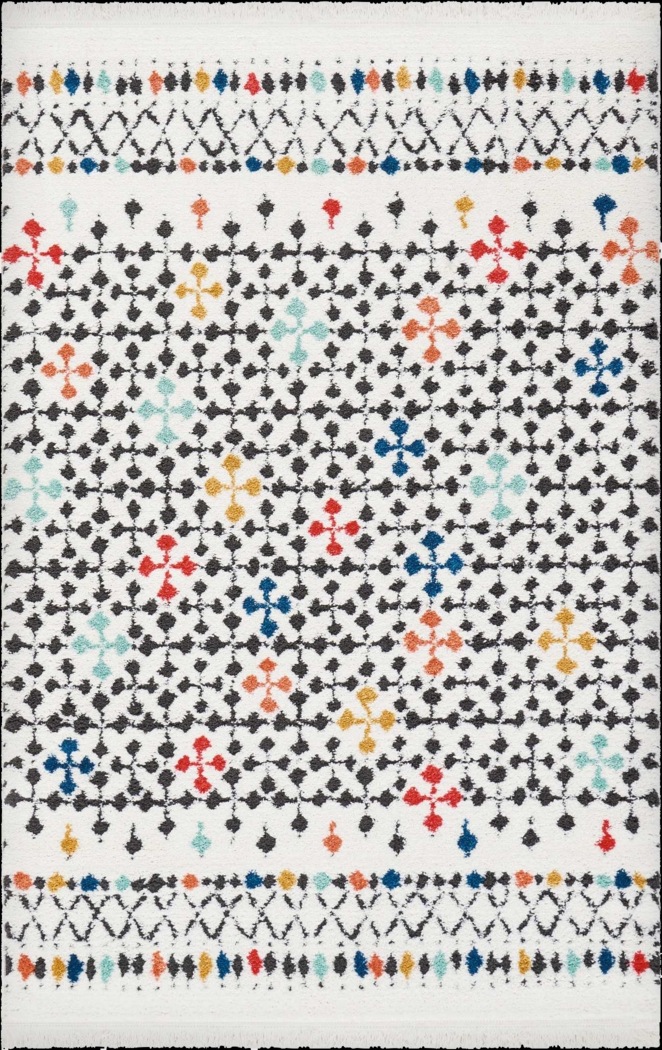 Kids Neela White 5'3 x 7'3 Rug - Thumbnail - Image 1