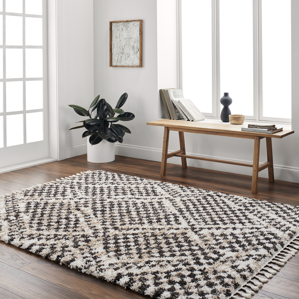 Neena Black 5'3 x 7' Area Rug - Thumbnail - Image 2