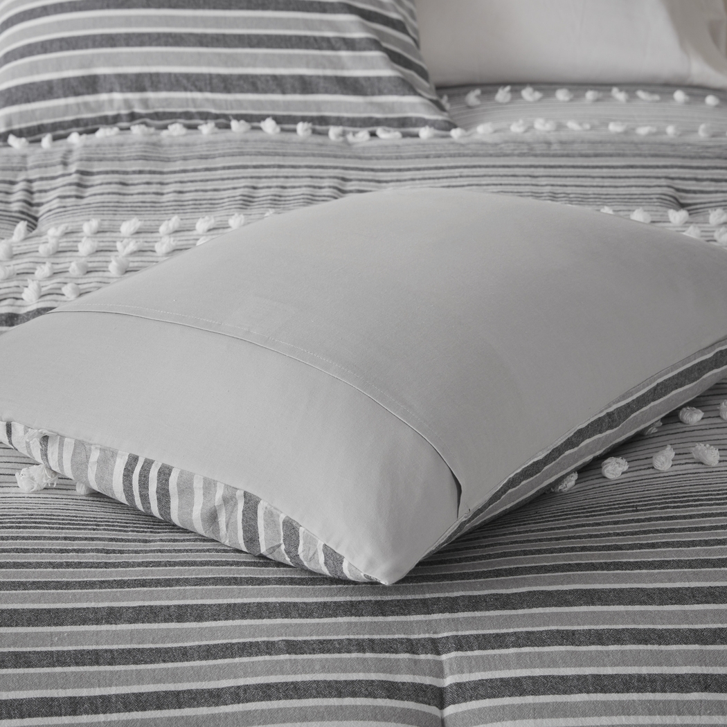 Neha Gray 5 Pc Queen Comforter Set - Thumbnail - Image 7