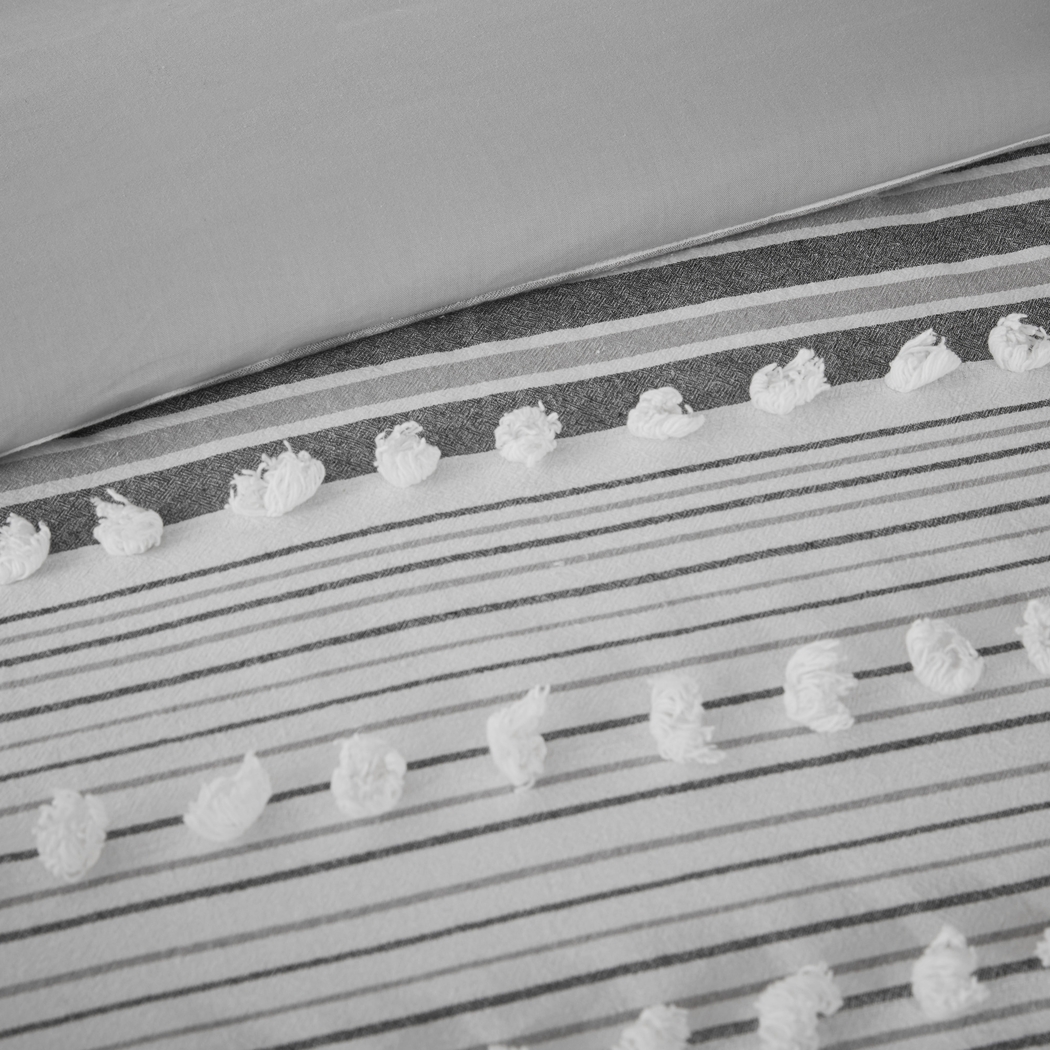 Neha Gray 5 Pc Queen Comforter Set - Thumbnail - Image 8