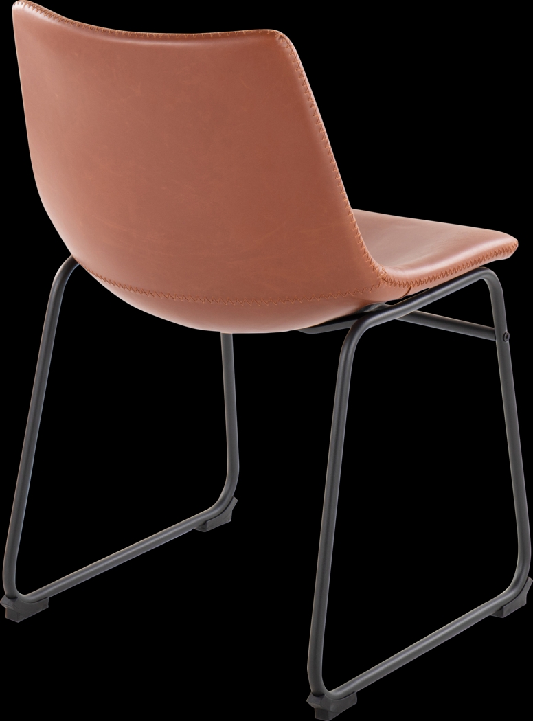 Nehru Cognac Dining Chair, Set of 2 - Thumbnail - Image 3