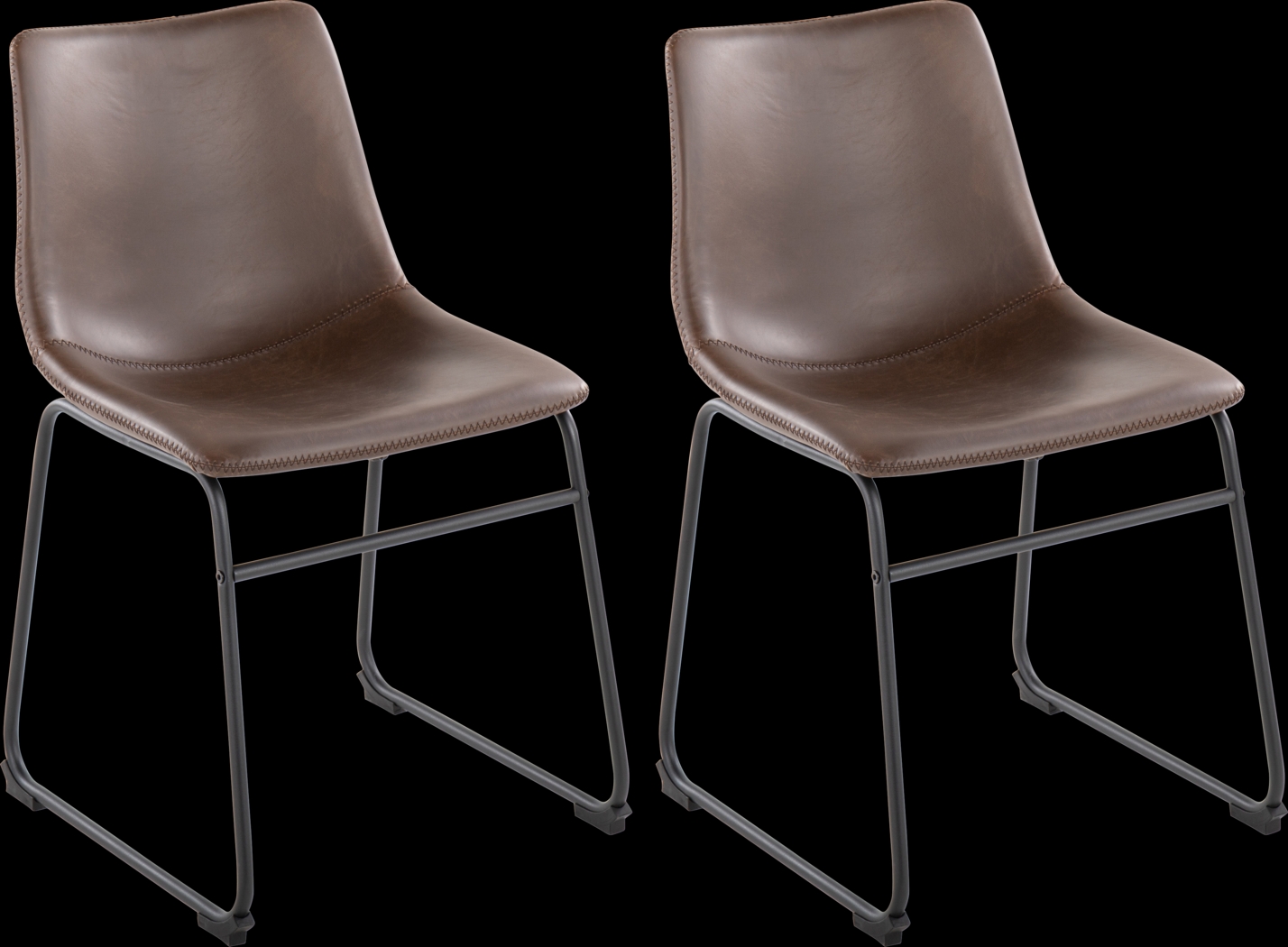 Nehru Espresso Dining Chair, Set of 2 - Thumbnail - Image 1