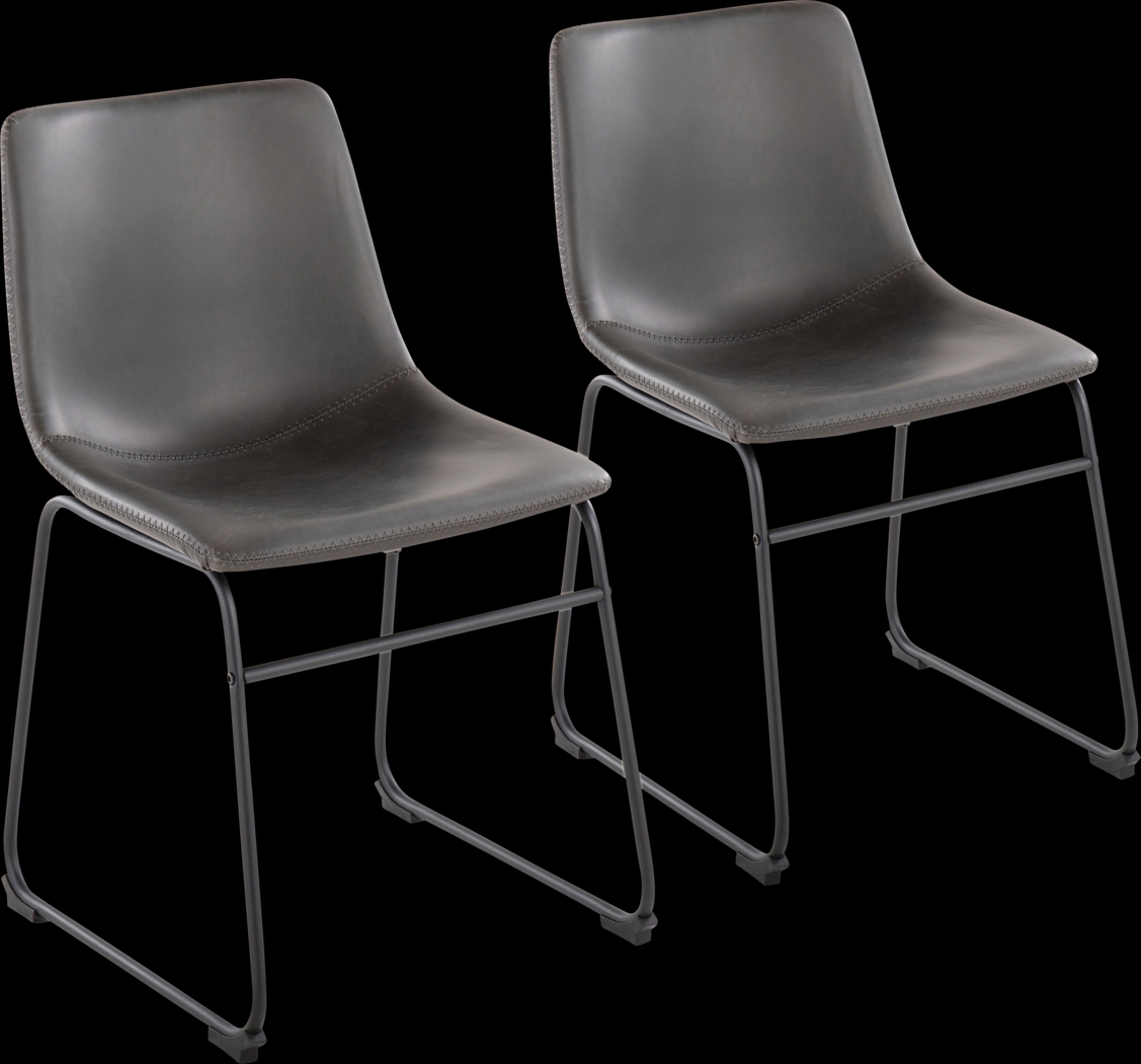 Nehru Gray Dining Chair, Set of 2 - Thumbnail - Image 1