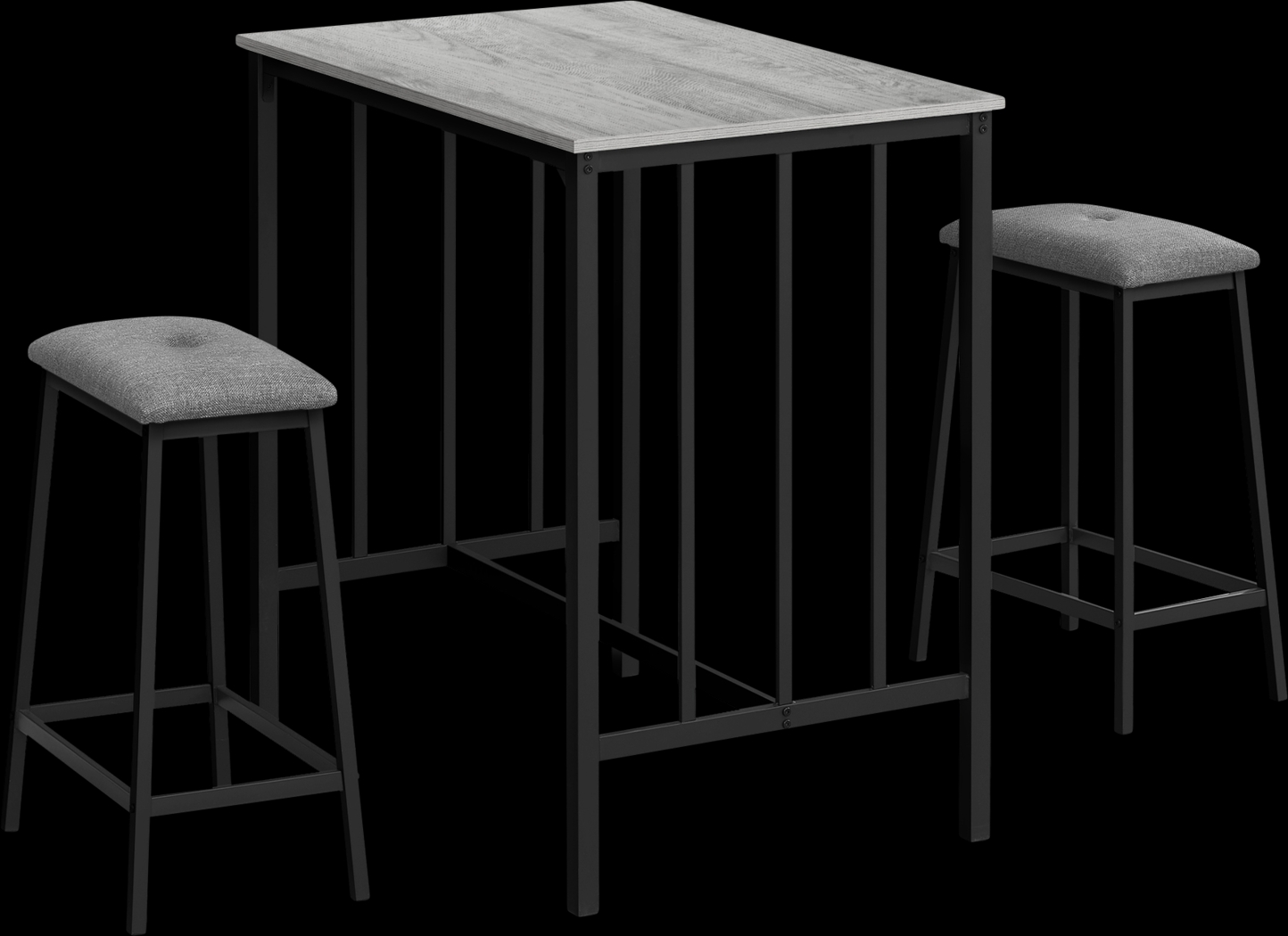 Neia Gray 3 Pc Counter Height Dining Set - Thumbnail - Image 1