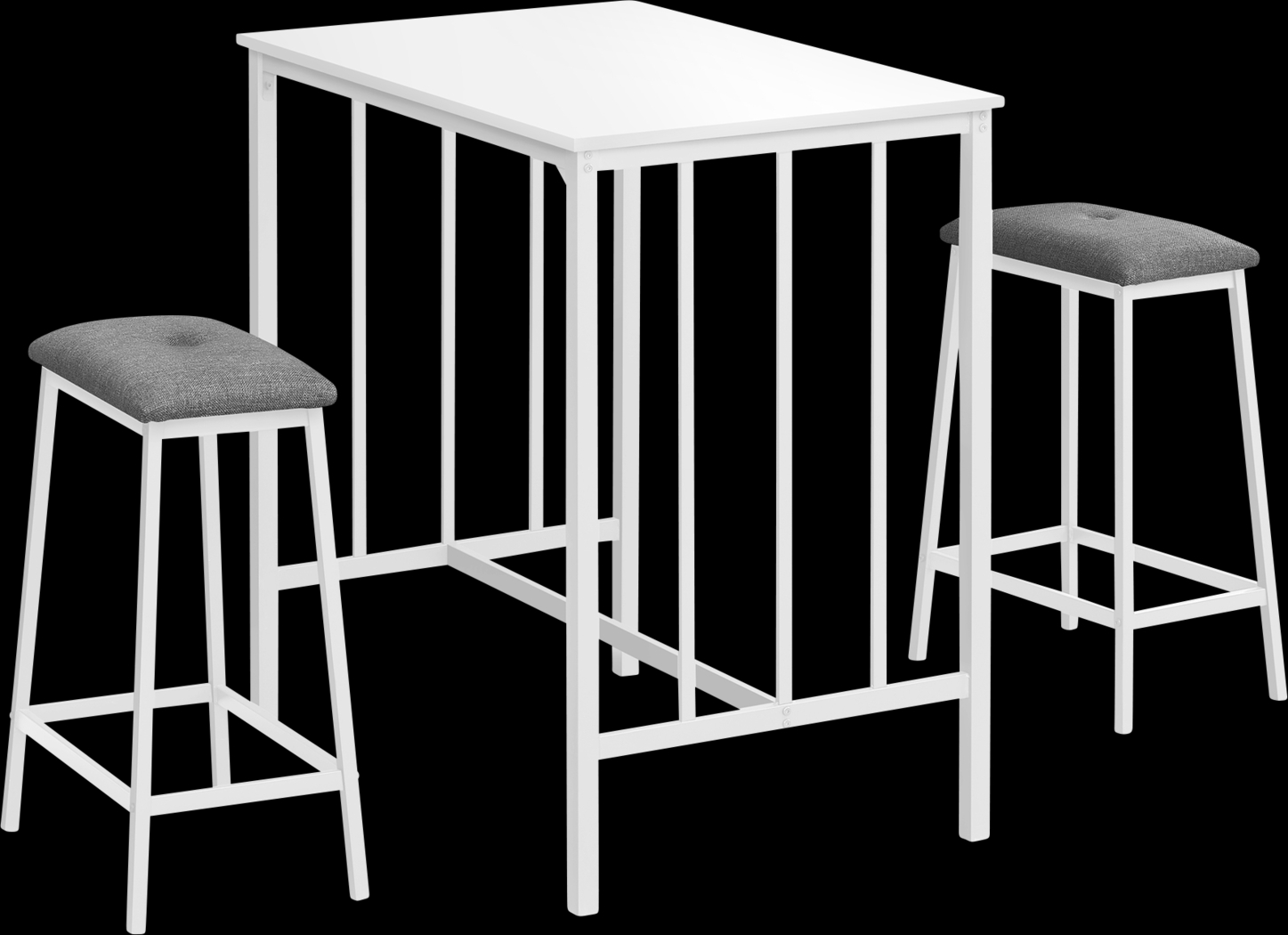 Neia White 3 Pc Counter Height Dining Set - Thumbnail - Image 1