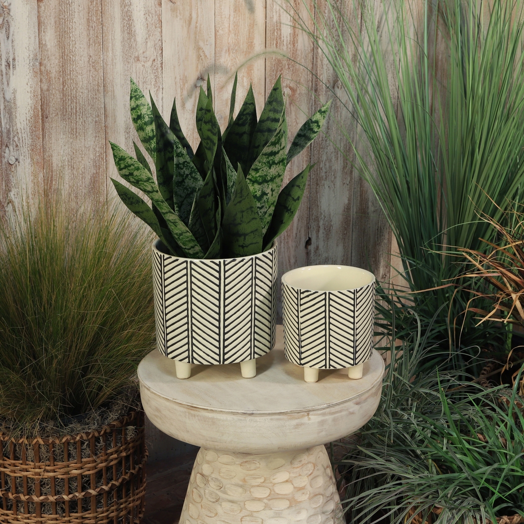 Nelems White Planter, Set of 2 - Thumbnail - Image 2