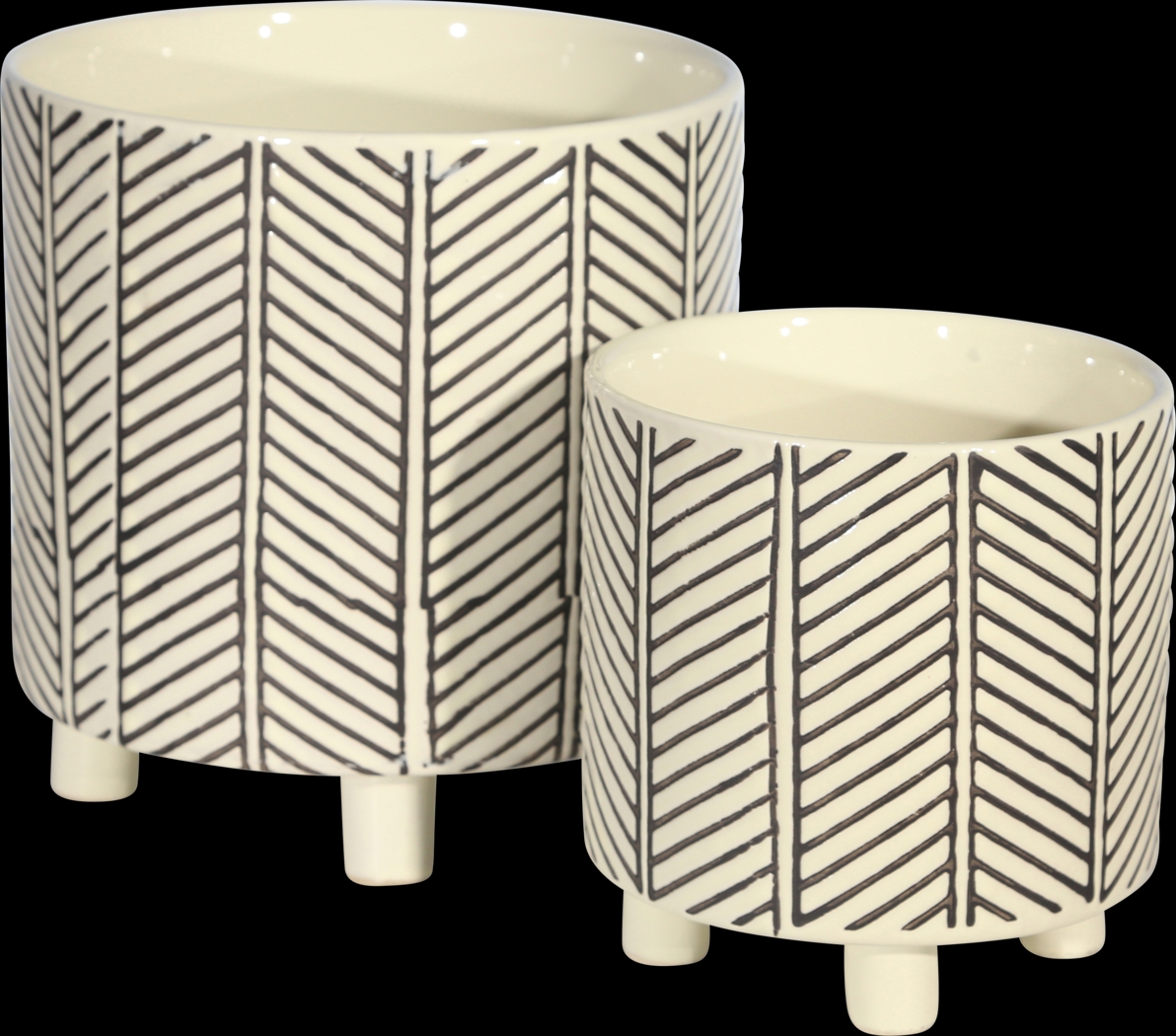 Nelems White Planter, Set of 2 - Thumbnail - Image 1