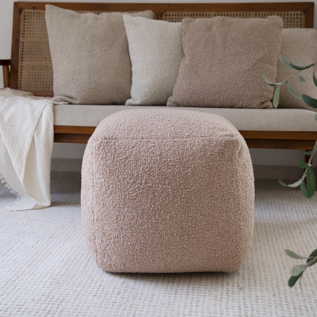 Nelior Beige Pouf - Thumbnail - Image 2