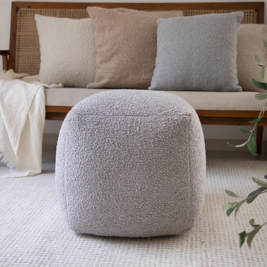 Nelior Gray Pouf - Thumbnail - Image 2
