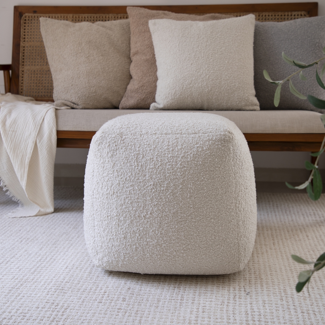 Nelior Ivory Pouf - Thumbnail - Image 2